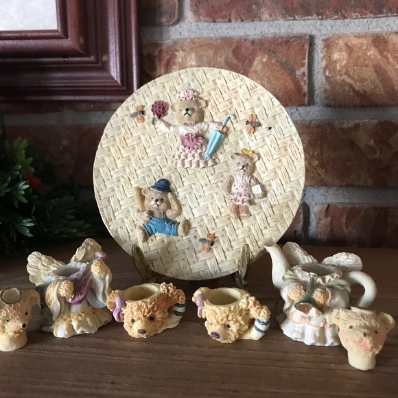 Rare Vintage Teddy Bear Miniature Tea Set - Picture 5 of 12
